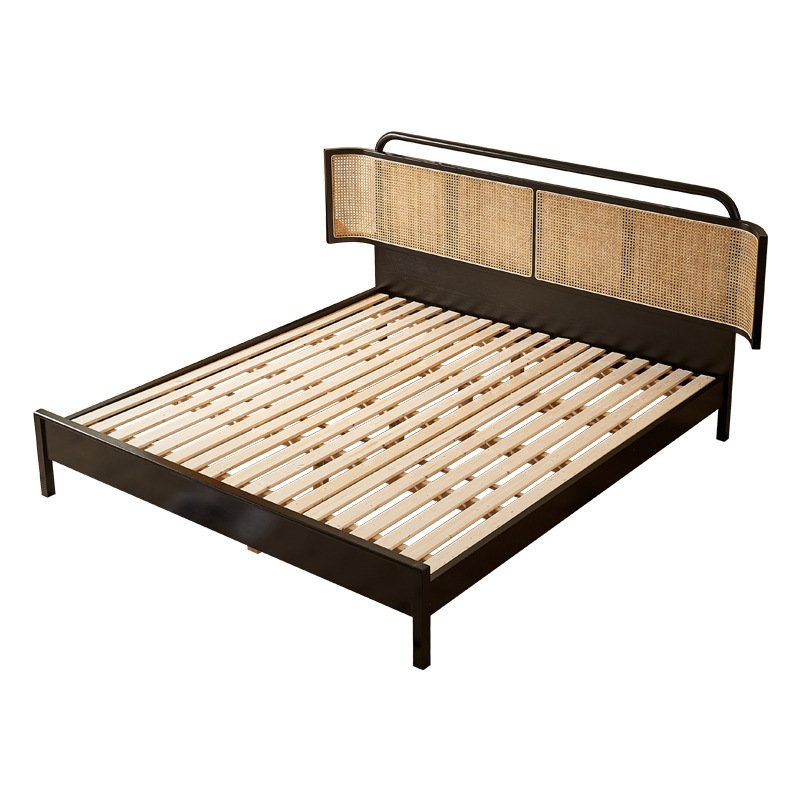 nordic rattan woven solid wood bed nordic rattan woven solid wood bed