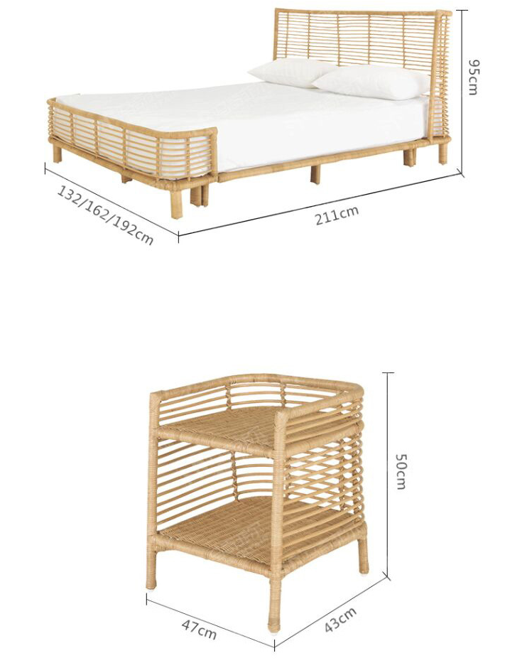 nordic rattan bed nordic rattan bed