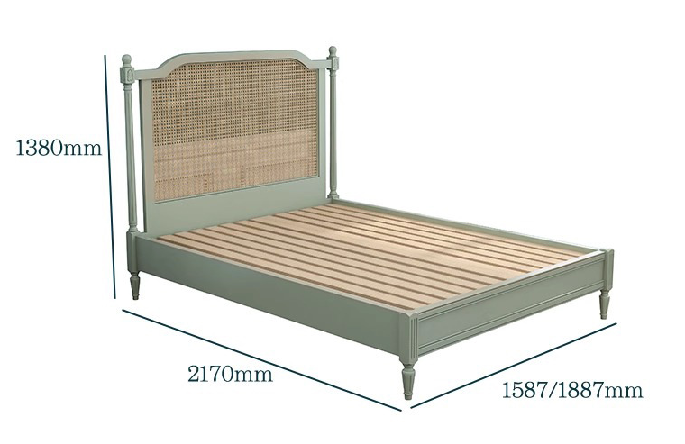 nordic cream style solid wood rattan bed nordic cream style solid wood rattan bed