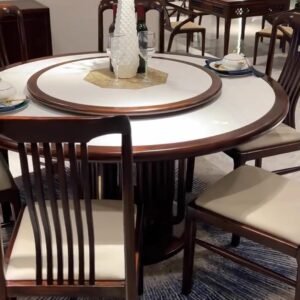 new chinese style solid wood dining table and chair set
