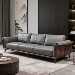 new chinese style straight north american black walnut wood sofa