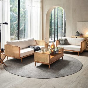 Modern Neo-Chinese Style Retro Solid Wood Sofa