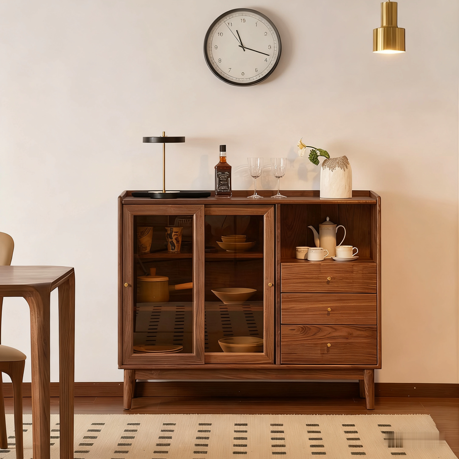 new chinese style solid black walnut sideboard new chinese style solid black walnut sideboard