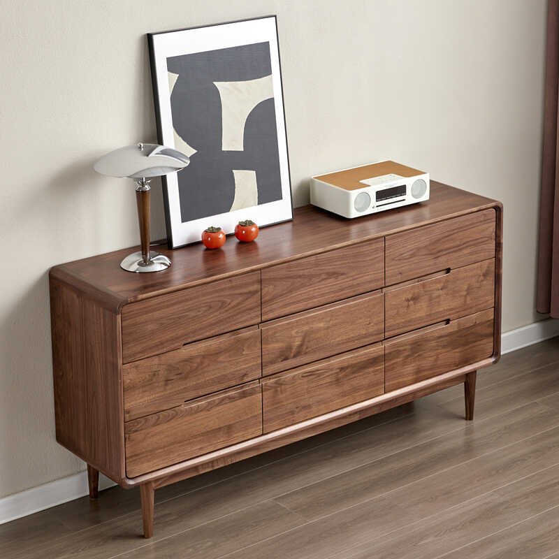 new chinese style solid black walnut nine drawer chest new chinese style solid black walnut nine drawer chest