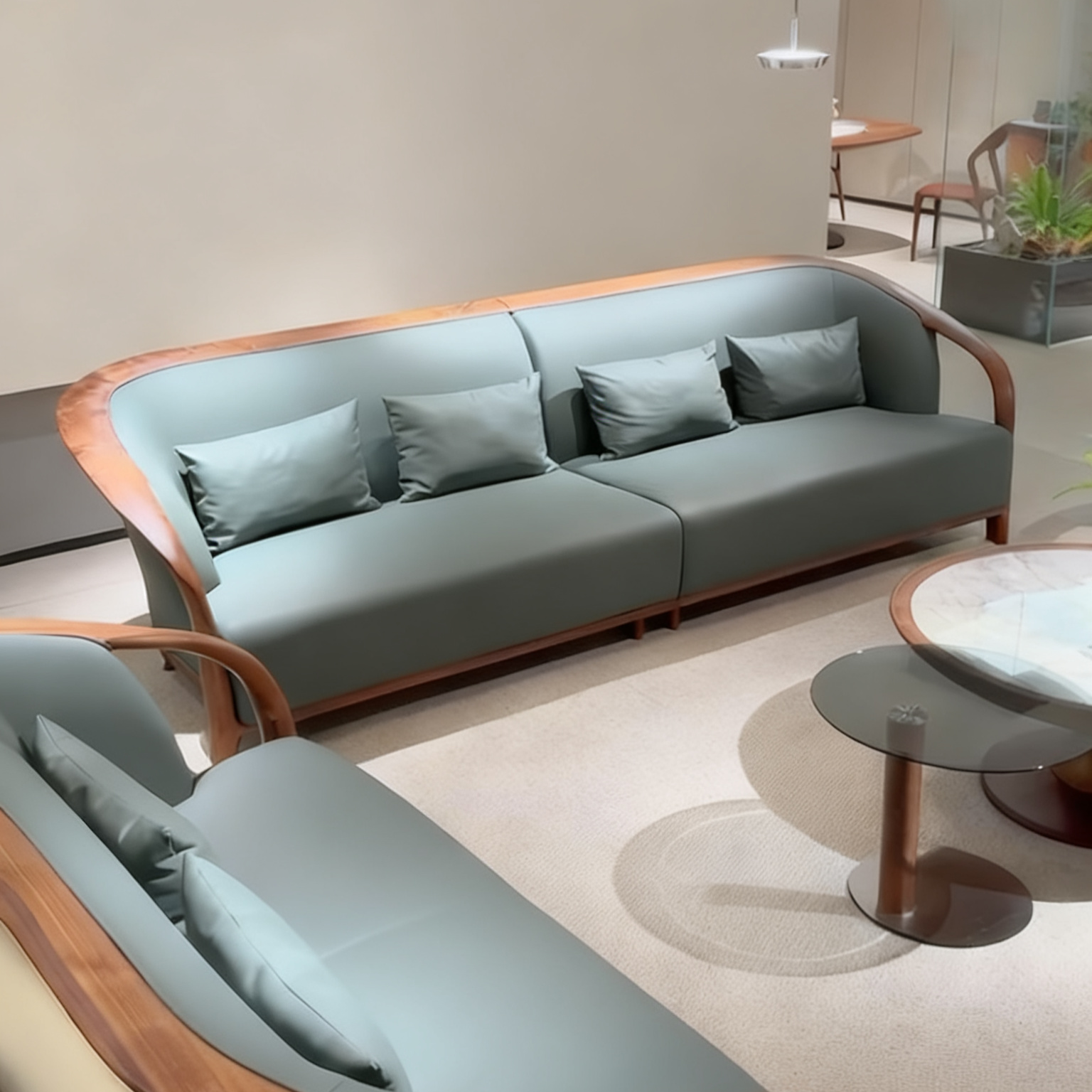 new chinese style black walnut sofa set new chinese style black walnut sofa set