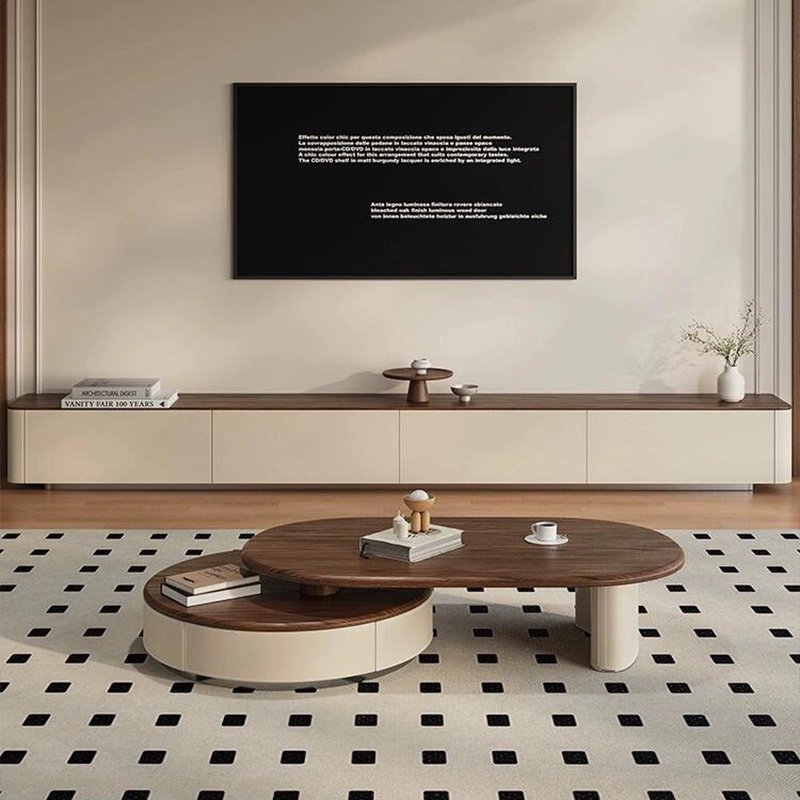 new chinese style black walnut extendable oval coffee table new chinese style black walnut extendable oval coffee table