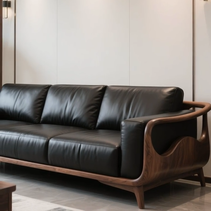 new chinese style solid north american walnut sofa new chinese style solid north american walnut sofa