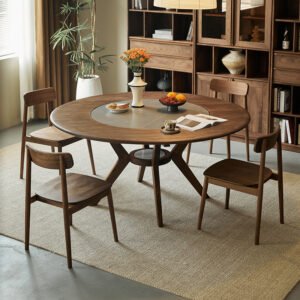 new chinese style north american black walnut dining table and chair set