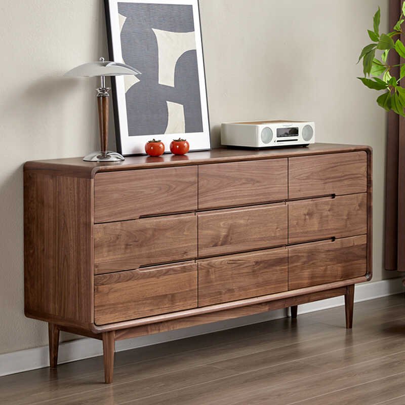 new chinese style solid black walnut nine drawer chest new chinese style solid black walnut nine drawer chest