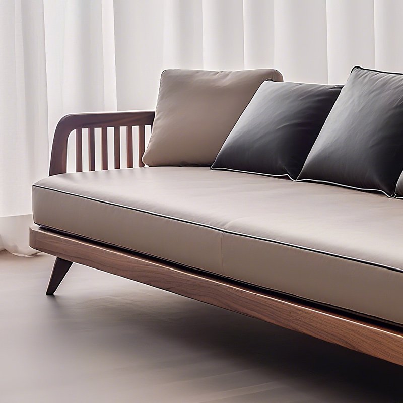 new chinese style light luxury solid black walnut sofa new chinese style light luxury solid black walnut sofa