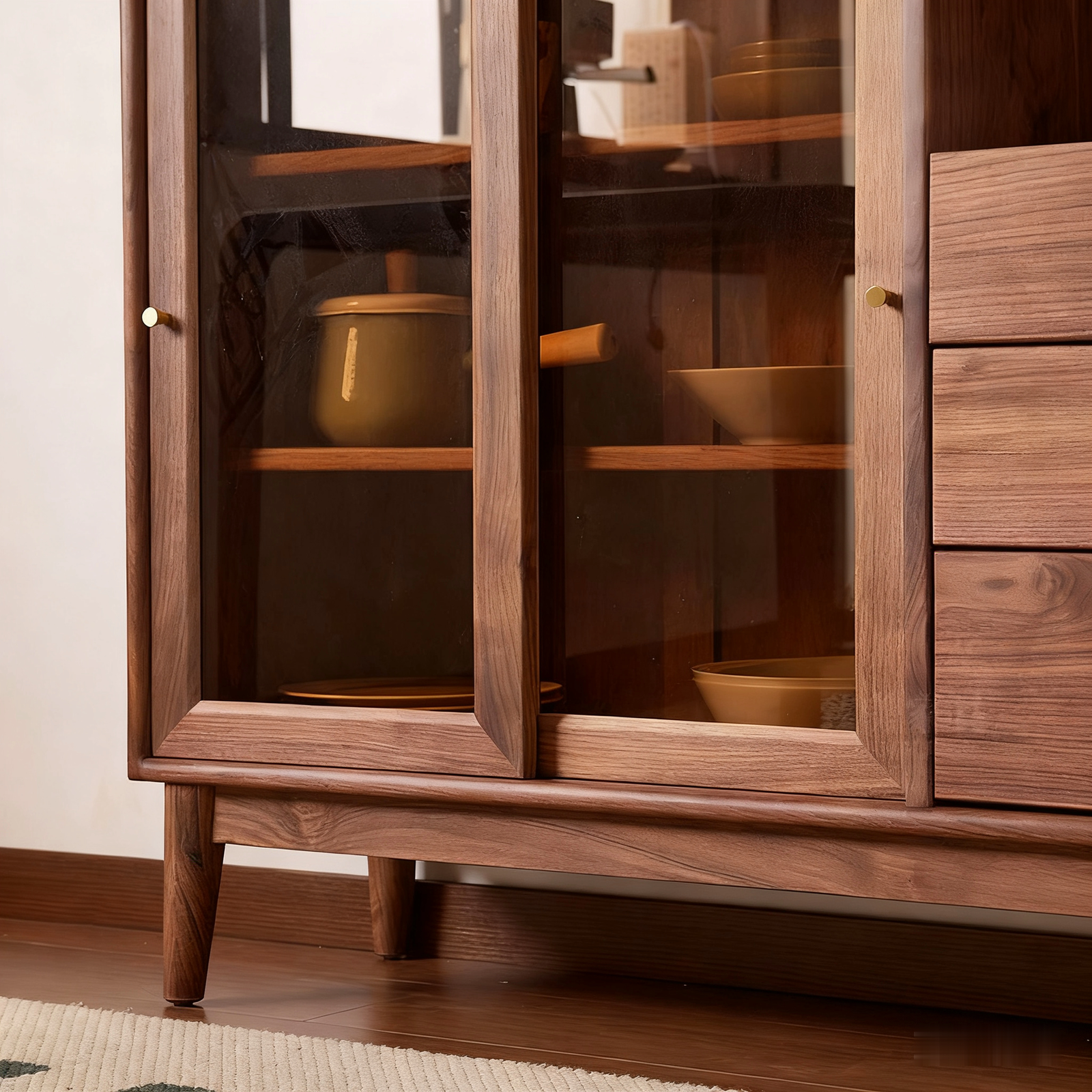 new chinese style solid black walnut sideboard new chinese style solid black walnut sideboard