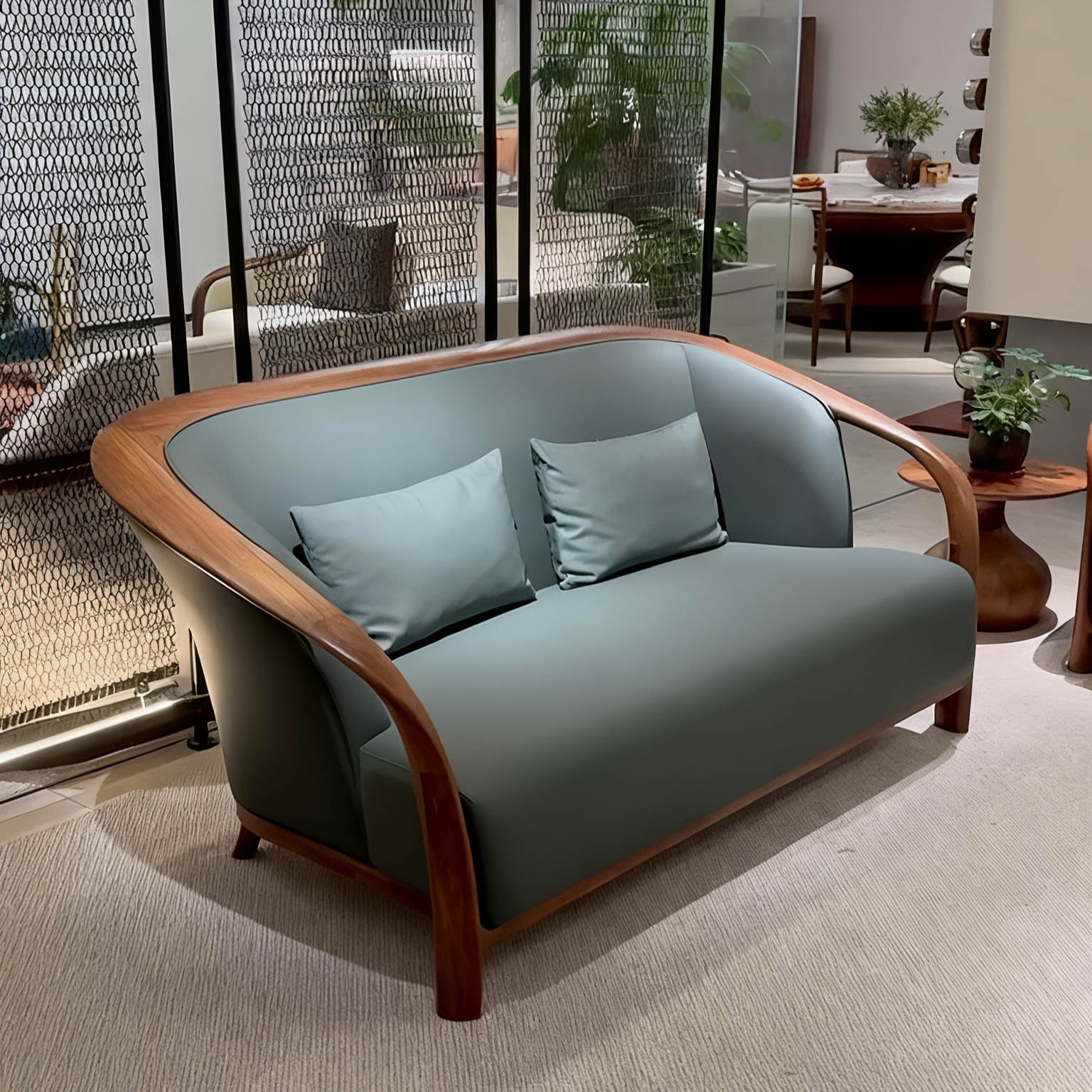 new chinese style black walnut sofa set new chinese style black walnut sofa set