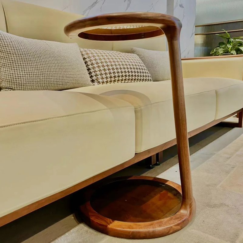 new chinese style walnut solid wood small round side table new chinese style walnut solid wood small round side table