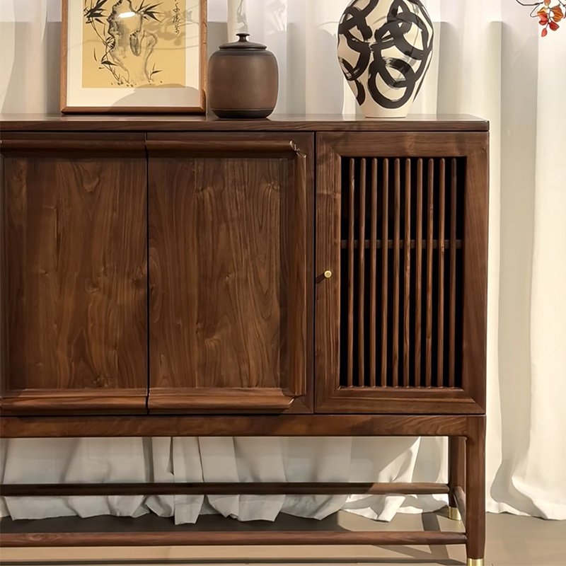 new chinese style solid black walnut sideboard new chinese style solid black walnut sideboard
