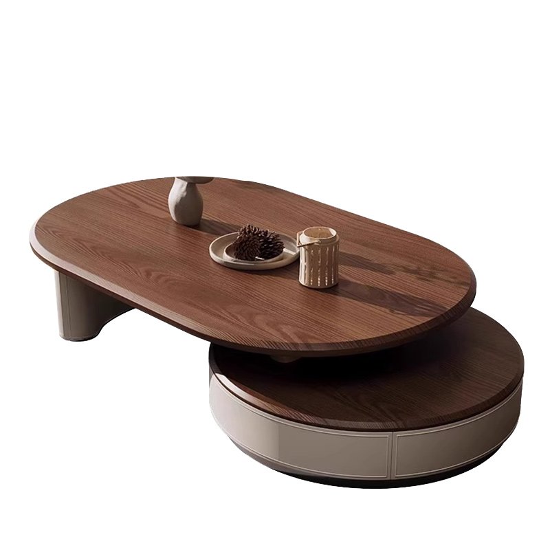 new chinese style black walnut extendable oval coffee table new chinese style black walnut extendable oval coffee table