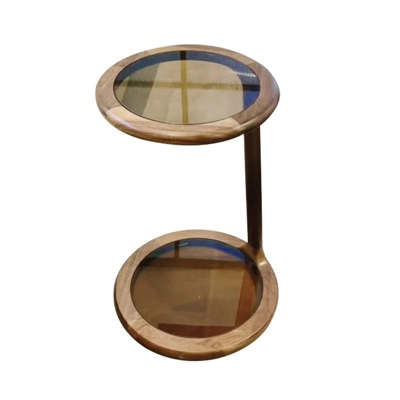 new chinese style walnut solid wood small round side table new chinese style walnut solid wood small round side table