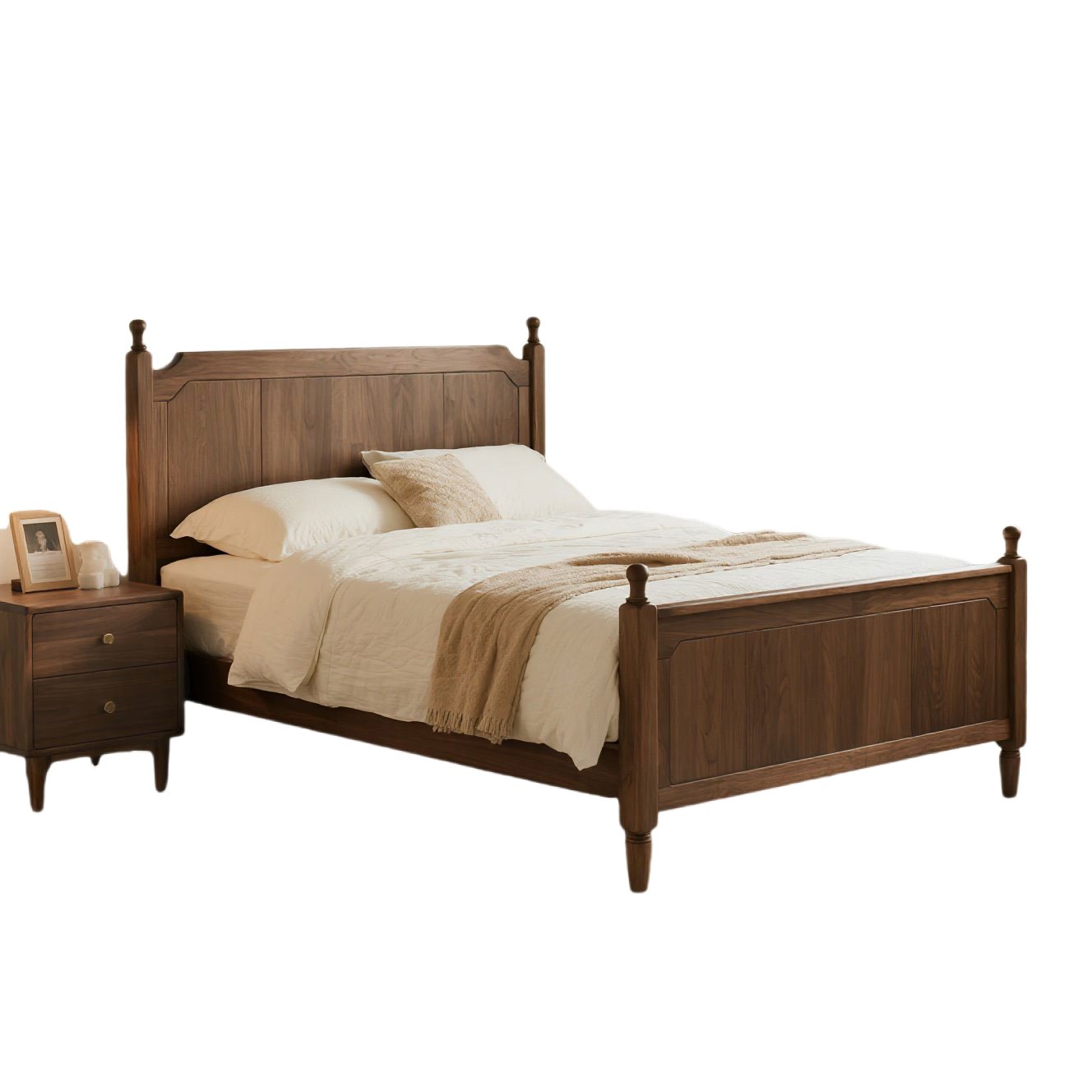 solid wood bed (black walnut & ash wood) solid wood bed (black walnut & ash wood)