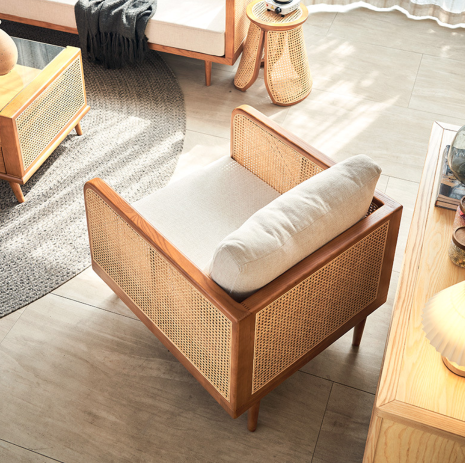 Modern Neo-Chinese Style Retro Solid Wood Sofa - 图片 14