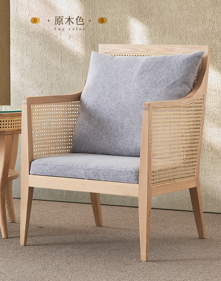 solid wood lazy sofa chair - 图片 2