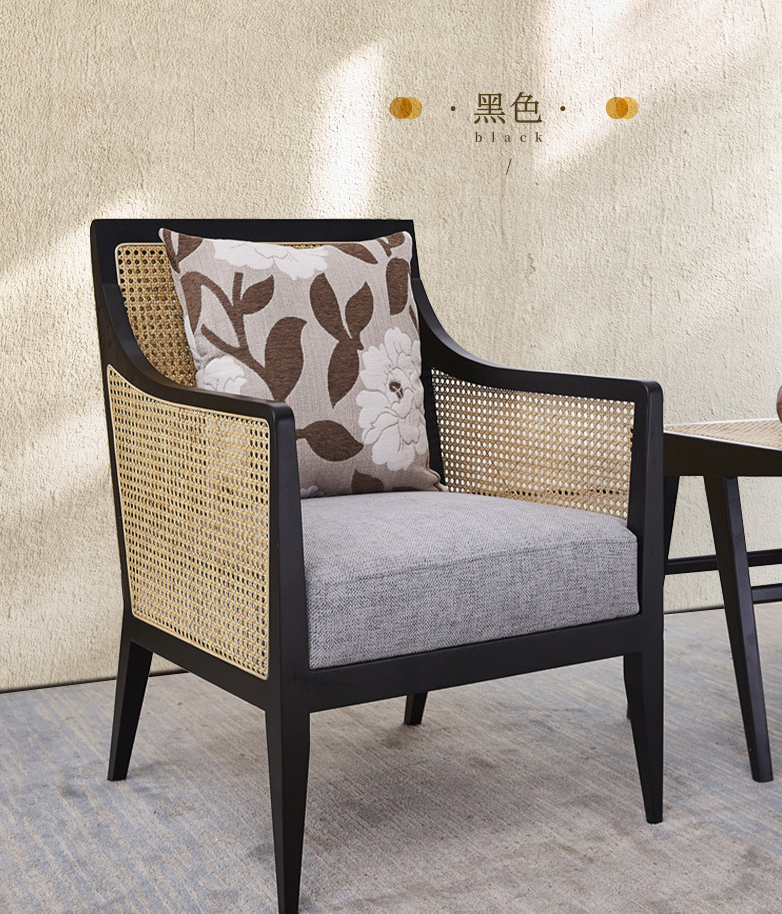 solid wood lazy sofa chair - 图片 3