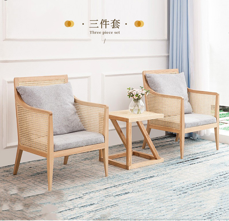 solid wood lazy sofa chair - 图片 5