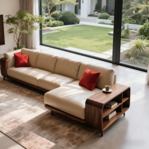 new chinese style black walnut corner sofa