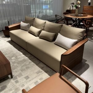 new chinese style solid black walnut sofa