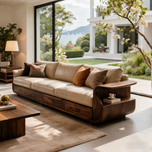 new chinese style solid wood sofa