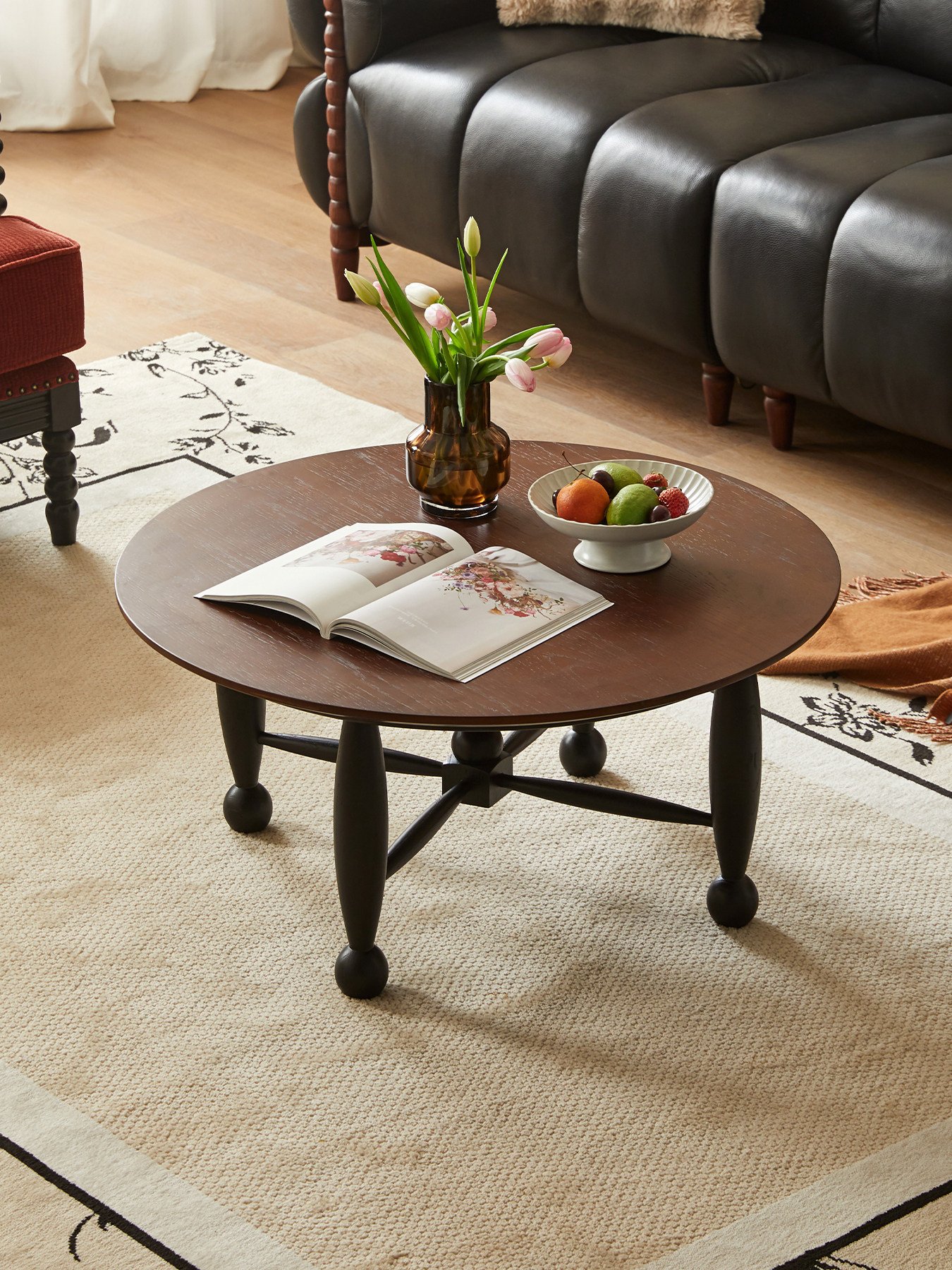 mid‑century style solid wood coffee table and tea table set mid‑century style solid wood coffee table and tea table set