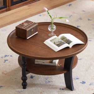 mid century style solid wood coffee table