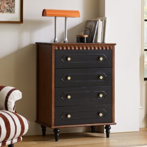 mid century modern solid wood chest of drawers