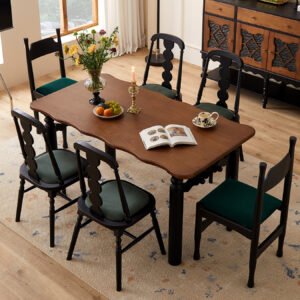 french retro solid wood dining table