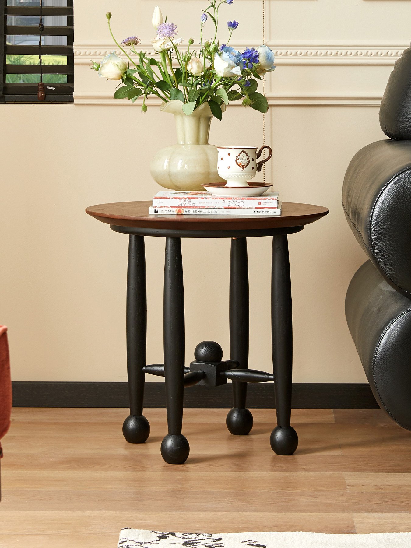 mid‑century style solid wood coffee table and tea table set mid‑century style solid wood coffee table and tea table set