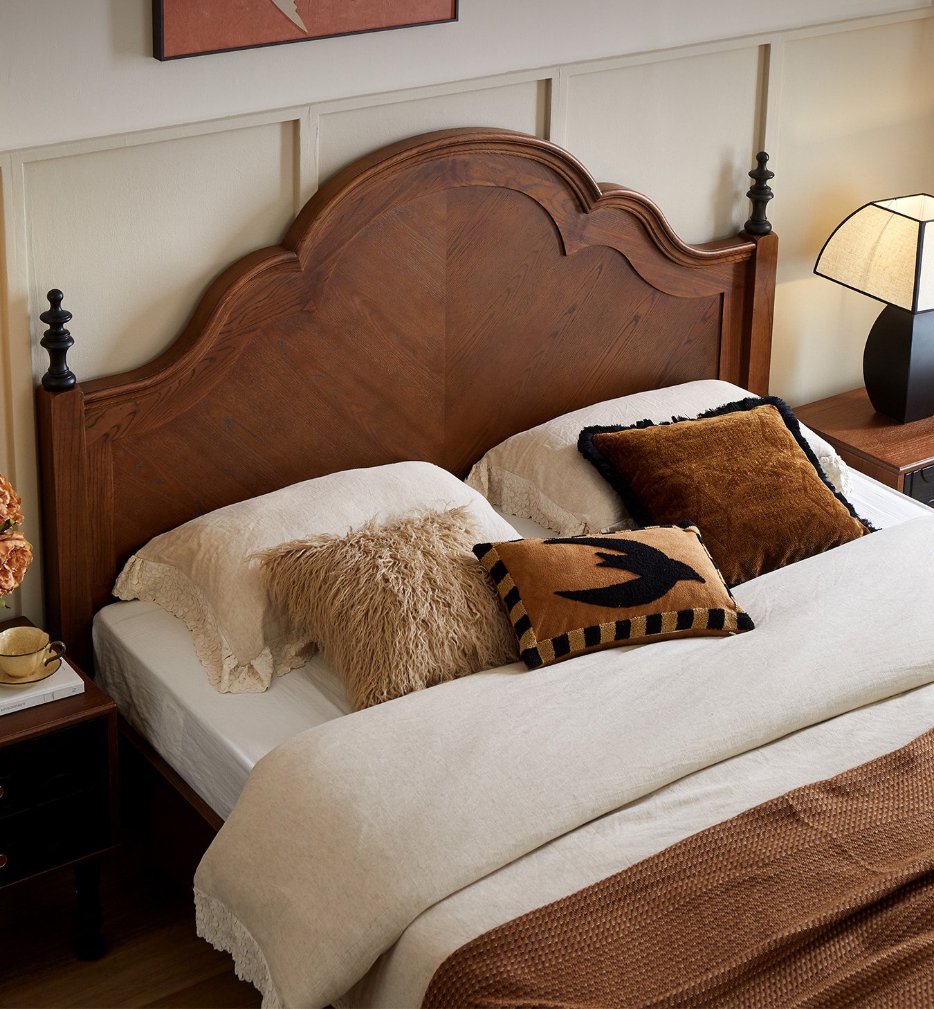 french retro solid wood bed french retro solid wood bed