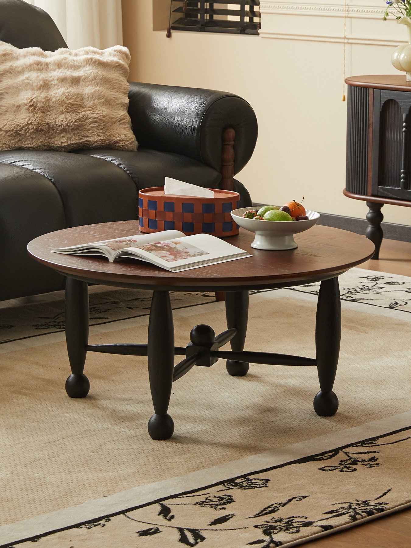 mid‑century style solid wood coffee table and tea table set mid‑century style solid wood coffee table and tea table set