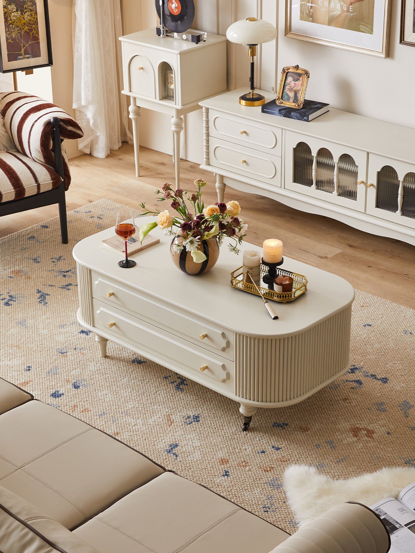 french retro cream style solid wood coffee table french retro cream style solid wood coffee table