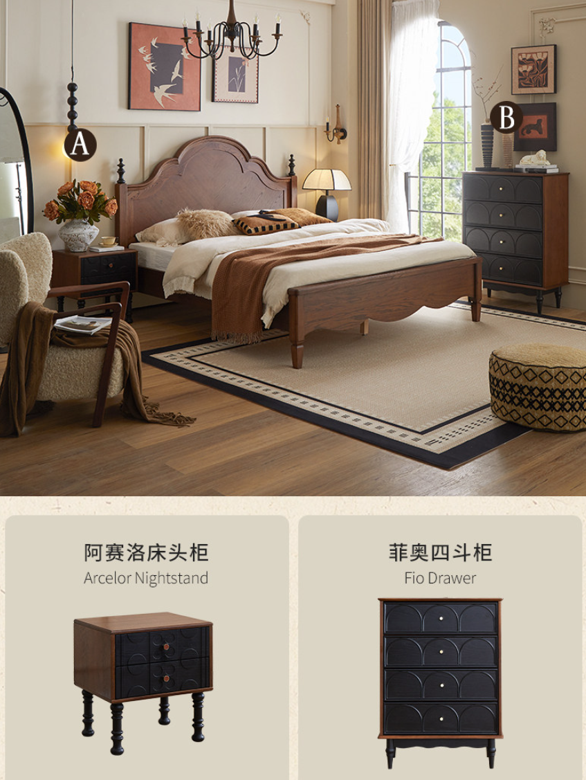 french retro solid wood bed french retro solid wood bed