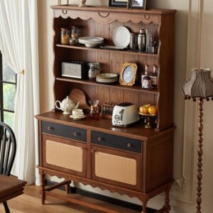 mid‑century style solid wood sideboard