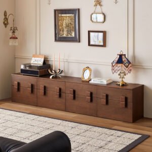 mid century modern solid wood chest of drawers