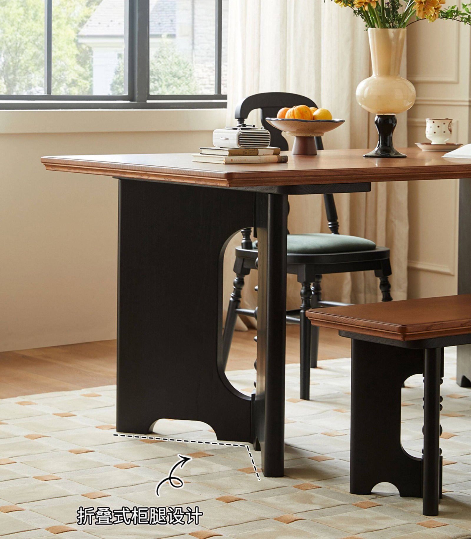 mid century style solid wood dining table and chair set mid century style solid wood dining table and chair set