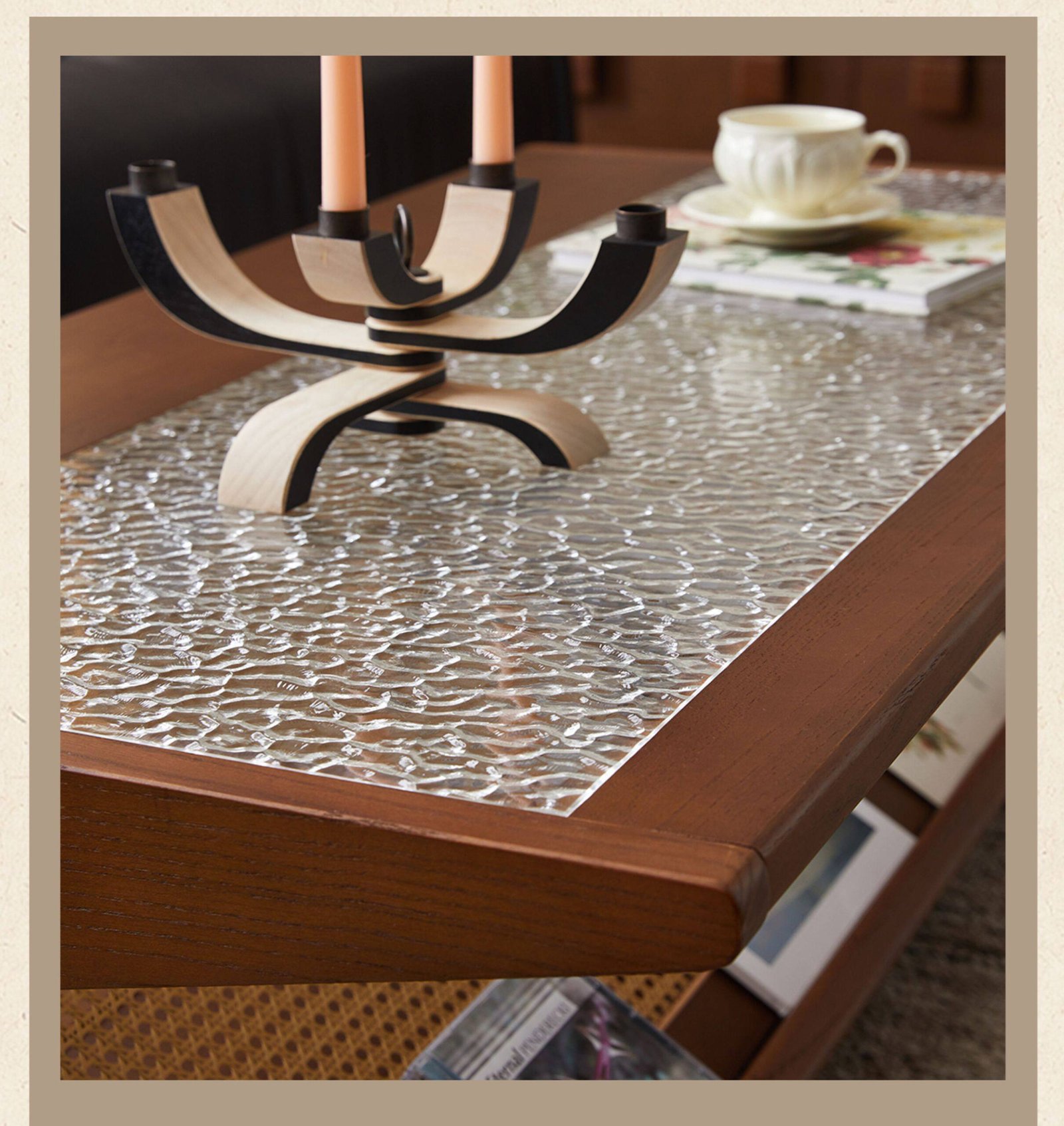 solid wood coffee table mid century style rattan tea table solid wood coffee table mid century style rattan tea table