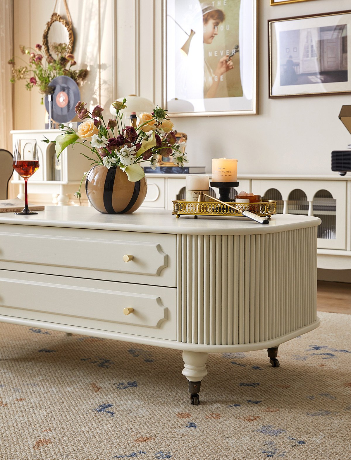 french retro cream style solid wood coffee table french retro cream style solid wood coffee table