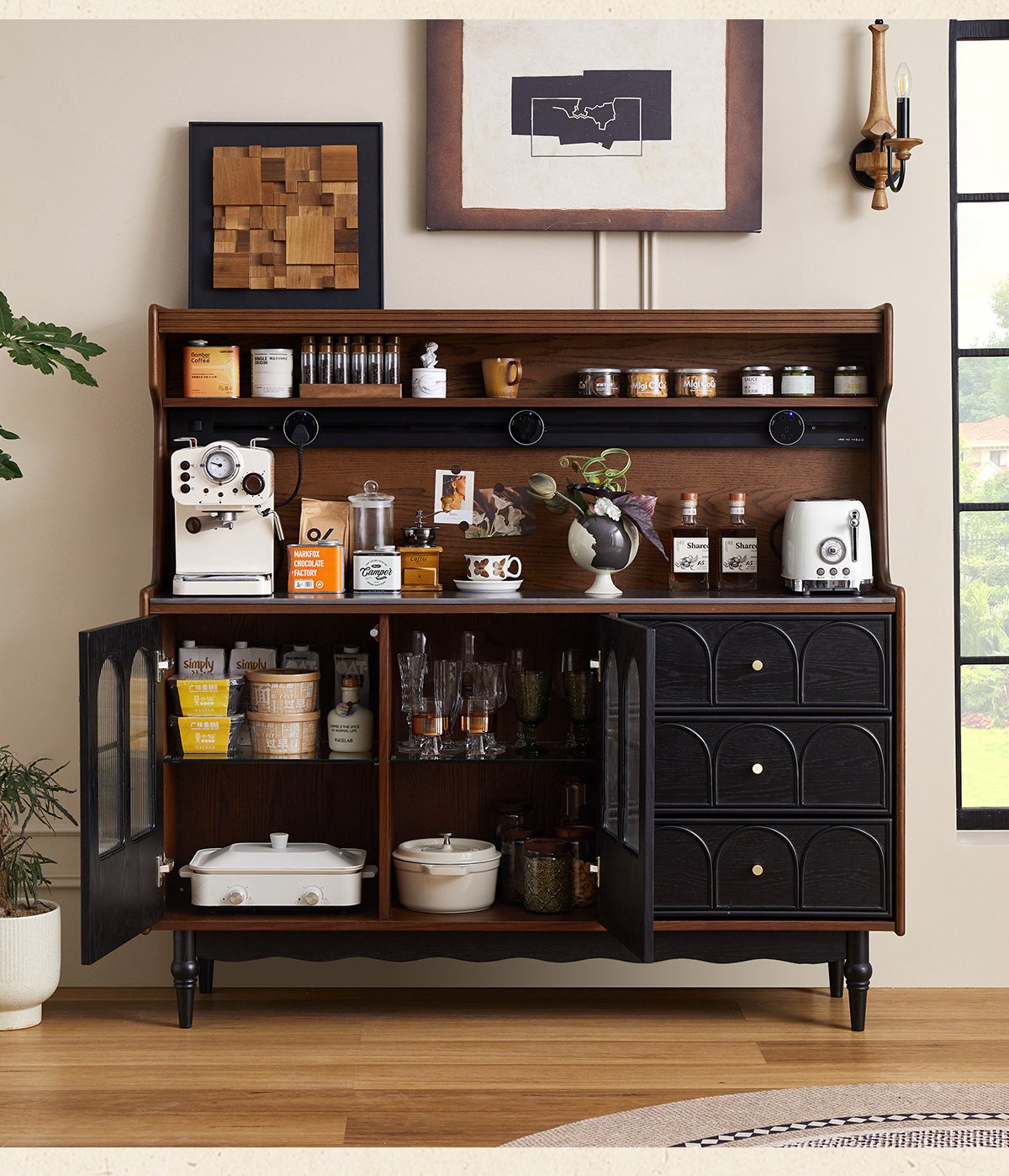 mid‑century style solid wood sideboard mid‑century style solid wood sideboard