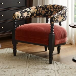 french retro solid wood single sofa chair