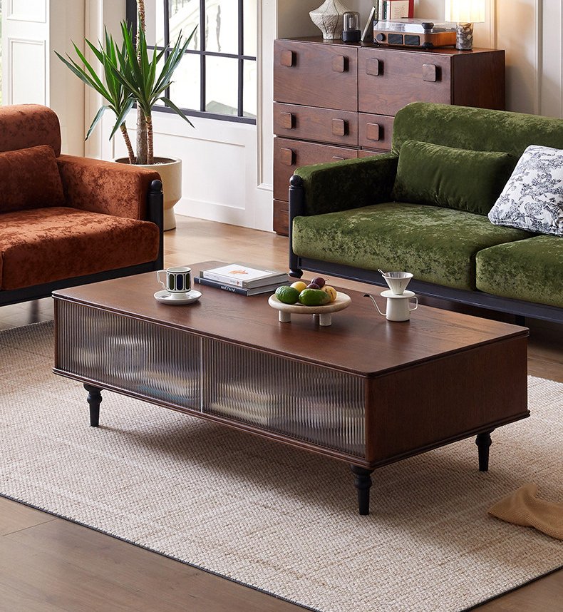 mid century style solid wood coffee table mid century style solid wood coffee table