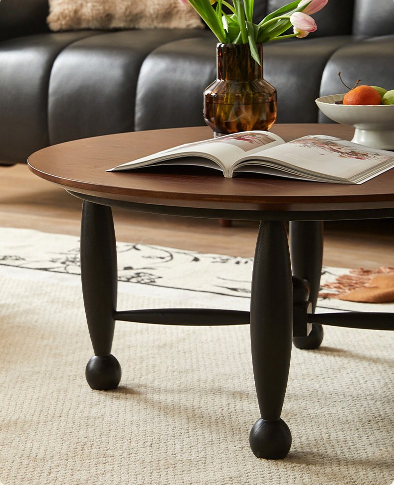 mid‑century style solid wood coffee table and tea table set mid‑century style solid wood coffee table and tea table set