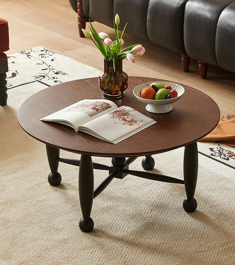 mid‑century style solid wood coffee table and tea table set mid‑century style solid wood coffee table and tea table set